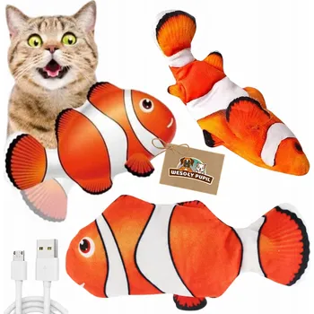 Hračka pro kočku Interaktivní Hračka pro kočky Wesoły Pupil Interaktywna Ryba na usb ruchoma skacząca