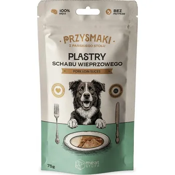 Pamlsek pro psa Meatstuff psí pamlsek chipsy VEPŘOVÝ SCHAB 75 g