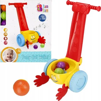 Hračka pro nejmenší HRAJÍCÍ HRAČKY SBĚRAČ míčků BAM BAM barevná HRAČKA velká