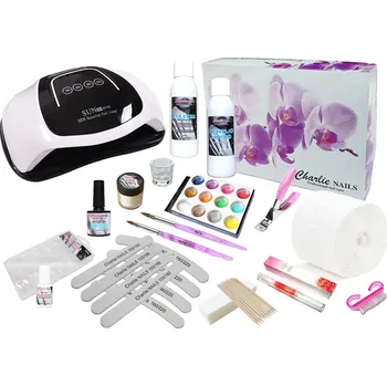 Startovací sada na Akrylové nehty XXL96W na tipy - bílo/černá