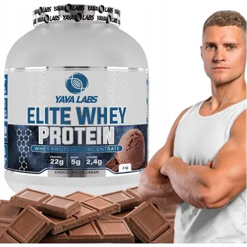 Protein Białko Serwatkowe Elite Whey Protein 2 kg Yava Labs Čokoládová zmrzlina