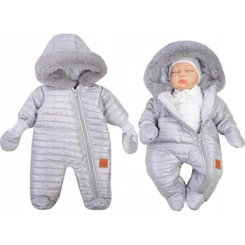 Kojenecká kombinéza Zimní kombinéza ortalionová KOŽEŠINA šedá, velikost 62 B01A