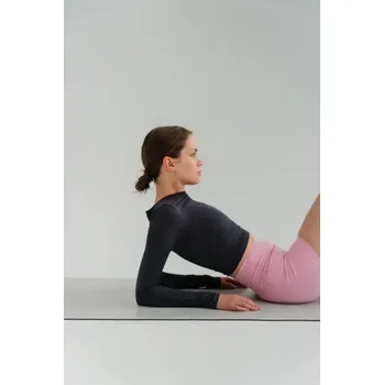 Dámské tričko Dámské tričko s dlouhým rukávem na jógu Moonholi VOGUE - tmavě modré m