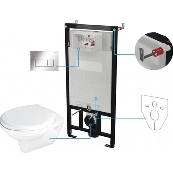 Klozet DEANTE - WC sada Boro 200, vestavná, 6 v 1 CMOS6SPW