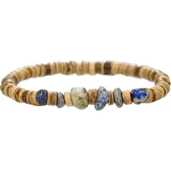 Náramek Coconut wood tyrkysový náramek ručně vyráběný | dřevěný náramek, korálkový náramek - ZJ12980