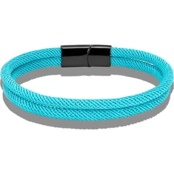 Náramek Pletený námořnický náramek s magnetem | náramek, doplněk - nebesky modrá , 18 cm