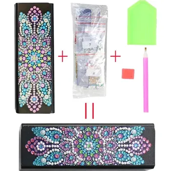 Úložný box Diamantový box na brýle s malováním | pouzdro - R