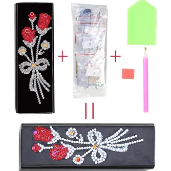 Úložný box Diamantový box na brýle s malováním | pouzdro - H