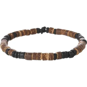 Náramek Coconut wood tyrkysový náramek ručně vyráběný | dřevěný náramek, korálkový náramek - ZJ11943