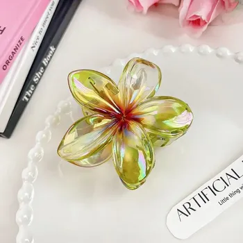 Květinová spona s efektem ombré květiny pro ženy | spona do vlasů, módní doplněk - 4