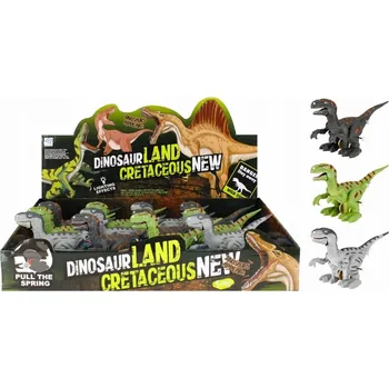 Hračka pro nejmenší INTERAKTIVNÍ DINOSAURUS natahovací hračka SVÍTÍCÍ MEGA CREATIVE mix barev