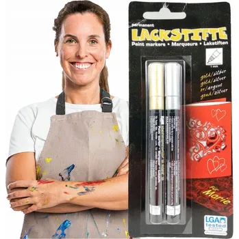 Olejový fix stříbrný Kraftika 2 ks