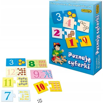 Desková hra Stolní hra PUZZLE HRA - POZNÁVÁM ČÍSLICE EDUKAČNÍ HRA HRY PRO LOGICKÉ MYŠLENÍ LOGICKÉ HRY EDUKAČNÍ HRAČKY PRO DĚTI HRAČKA ROZVOJOVÁ EDUKAČNÍ SADA Adamigo