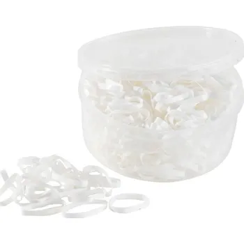 Pro koně Gumičky do hřívy HIPPOTONIC Silicone bílé 450ks