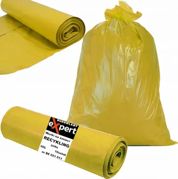 Pytle na odpadky Pytle na tříděný odpad – plast Budowlany Expert 60 l, 10 ks