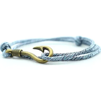 Šperk Barevný rybářský náramek pro muže | náramek, šperk - směs stříbrně šedé