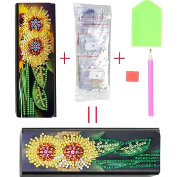 Úložný box Diamantový box na brýle s malováním | pouzdro - E