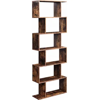 Knihovna Regál Songmics 70 cm x 190,5 cm x 24 cm, odstíny hnědé