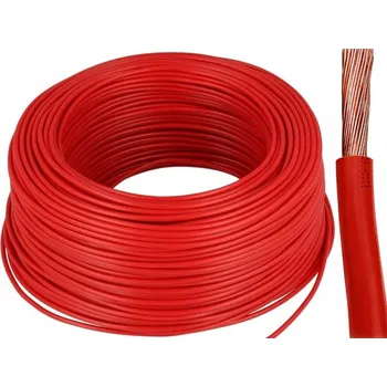 elektrický kabel Ohebný vodič LgY 10 750V červený (H07V-K) - 1m