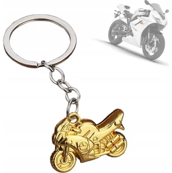 PŘÍVĚSEK NA KLÍČE MOTORKA MOTOCYKL ZLATÁ KOVOVÁ NA KLÍČE ORIGINÁLNÍ DÁREK