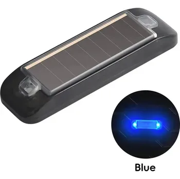 Cyklosvítilna Solární zadní výstražné LED světlo na auto a kolo | osvětlení - Modrý