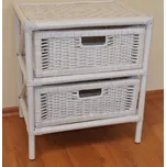 Axin Trading s.r.o. Ratanová komoda 2 zásuvky ratan bílá typ II