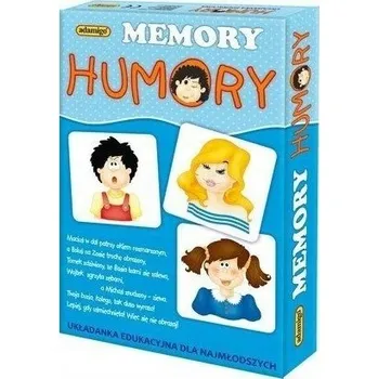 Desková hra Desková hra MEMORY Humory Hra pro děti od 4 let, vzdělávací hry pro děti, logické deskové hry, deskovky, pexeso pro děti, skvělá deskovka 6 let Adamigo naukowa gra dziecięca logiczna układanka