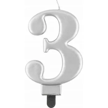 Dortová svíčka Narozeninová SVÍČKA Číslice Číslice SVÍČKY Pro Děti Na dort číslice 3 ROKY