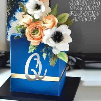 Party dekorace Zlatý nápis happy birthday na dort | dortová dekorace, narozeninová ozdoba - pomerančový , 1 sada