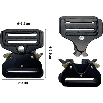 Opasek Rychloupínací kovová spona na opasek | kovová přezka, pánský opasek - 3,8 cm