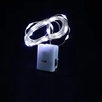 Party dekorace LED světýlka na baterky pro dekorace | osvětlení - Bílé světlo , 2M 20LED diod , 10 ks světel