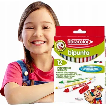 Oboustranné Fixy BIPUNTA FIBRACOLOR 12 Ks
