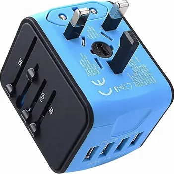 CESTOVNÍ ADAPTÉR JMFONE SE 4 USB PORTY UNIVERZÁLNÍ ZÁSUVKOVÝ ADAPTÉR