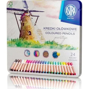 Pastelka Pastelky Astra v cedrovém pouzdře, kovová krabička [24]