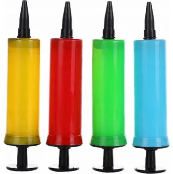 Balónek Barevná PUMPIČKA na BALÓNKY malá KULATÁ plastová PUMPIČKA na BALÓNKY 5 KS