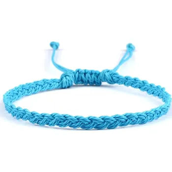 Náramek Ručně pletený barevný šňůrkový náramek na ruku | šperk - 20