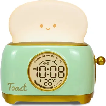 Budík Dětský digitální budík s nočním světlem | noční hodiny - Zelený