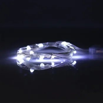 Vánoční dekorace Vánoční světelný řetěz z měděného drátu | světelná girlanda - Studená bílá , 3m