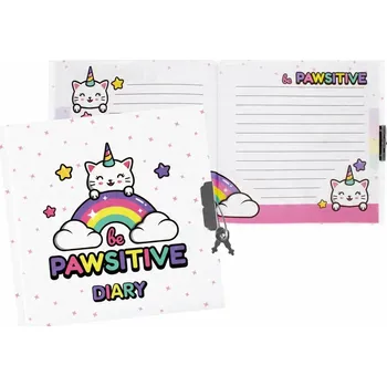 Zápisník UZAMYKATELNÝ DENÍK pro DĚTI Catcorn STARPAK barevný DENÍK se ZÁMEČKEM