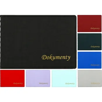 Obal na doklad Vodorovný OBAL na DOKLADY, mix barev KM PLASTIK POUZDRO na doklady z PVC