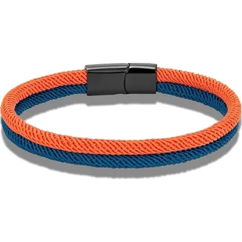 Náramek Barevný námořnický náramek s magnetem | náramek, šperk - Oranžový páv , 19 cm