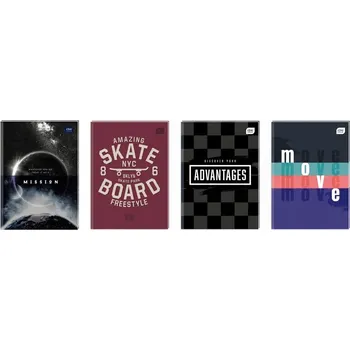 Sešit Sešit A5 s mřížkou Interdruk, tvrdé desky, 96 listů, vícebarevný