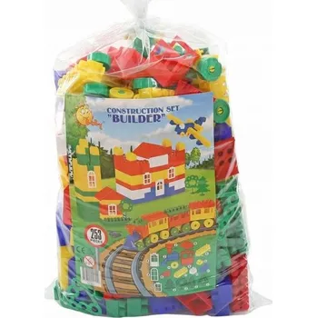 ostatní stavebnice Dětská SADA Konstrukčních KOSTEK Puzzle STAVEBNICE 253 DÍLŮ STAVITEL