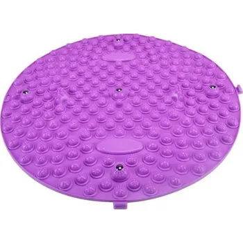Masážní silikonová podložka na nohy 37 cm Tlaková destička pro chůzi na místě Měkké pedály pro běh, úlevu od únavy a masáž prstů fialová