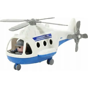 autíčko POLICEJNÍ HELIKOPTÉRA hračka záchranné složky DĚTI MODRÁ POLESIE