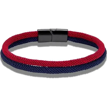 Náramek Barevný námořnický náramek s magnetem | náramek, šperk - Vínově modrá , 23 cm