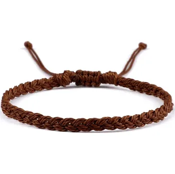 Náramek Ručně pletený barevný šňůrkový náramek na ruku | šperk - 26