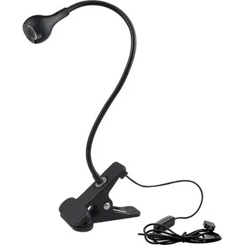 Lampička Flexibilní LED lampička s USB klipem | stolní lampa - Černý