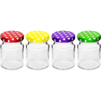 Zavařovací sklenice Sklenice zavařovací 110ml s víčkem, mix barev