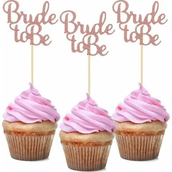 Godan Dekorace cupcakes Bride to be rose gold 6 ks